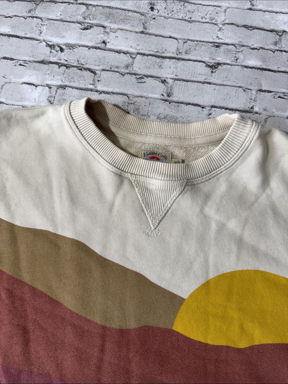 Faherty mens M Medium summit landscape cotton crewneck French Terry sweatshirt - Picture 4 of 7